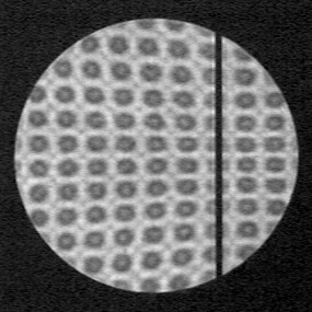 a spot grid inside the roc of an astigmatic spheroid