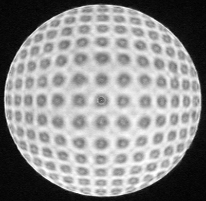 a parabola tested with a spot grid inside of the roc